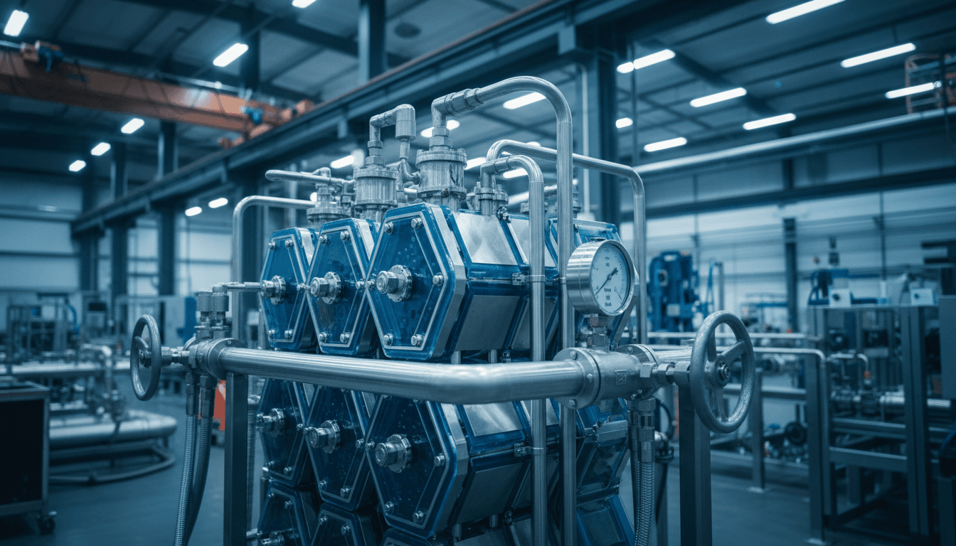 Hydrogen production facility with electrolyzer equipment