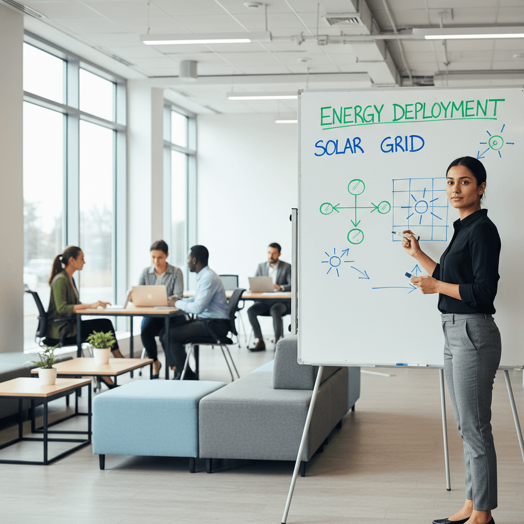 Energy strategy planning at collaborative whiteboard