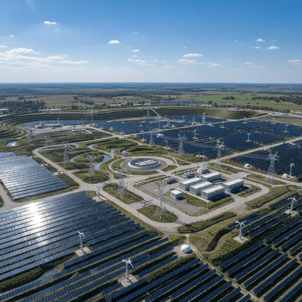 Integrated renewable energy and smart grid project site overview